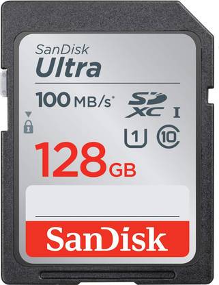 SanDisk Ultra 128 SDXC Class 10 100 Mbps  Memory Card