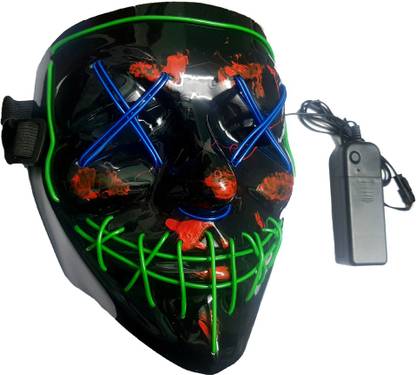 MondoSeller Neon LED Glowing Party Mask  Party Glow Ornament
