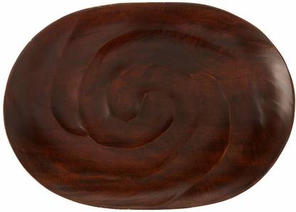 Enrico Mango Wood Spiral Serving Platter, Avocado Tray