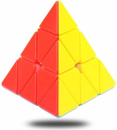 D ETERNAL Premium High Speed Stickerless 3x3 Pyraminx Pyramid Triangle Puzzle Cube Game Toy