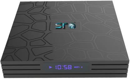SrO Android TV Box, 4GB RAM / 32GB ROM, Android 9 TV Box, 4K Smart TV Box with WiFi, Bluetooth 4.1, AV, USB 3.0, SPDIF, for TV, Projector Any Display Device Media Streaming Device