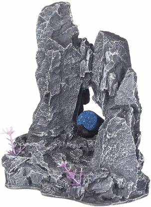 Shivi Pets Natural Looking Cave Cliff Aquarium Decoration Ornaments/Toy for Fish Tank Laterite Unplanted Substrate