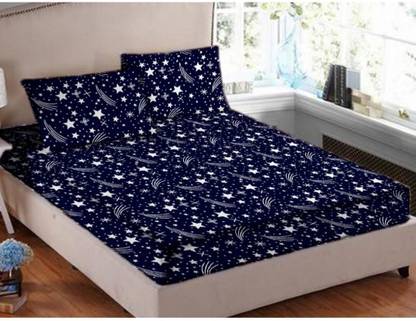 Adimanav 144 TC Microfiber Double Printed Flat Bedsheet