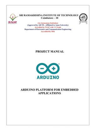 Arduino platform for embedded applications