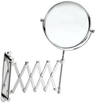 NEW WARE 6" Fancy Makeup Mirror/ Shaving Mirror/ Bathroom Mirror with Magnifying & Wall Bracket With Adjustable Frame (8 Inch with Premium Quality and Chrome finish)