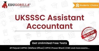 EduGorilla UKSSSC Assistant Accountant
