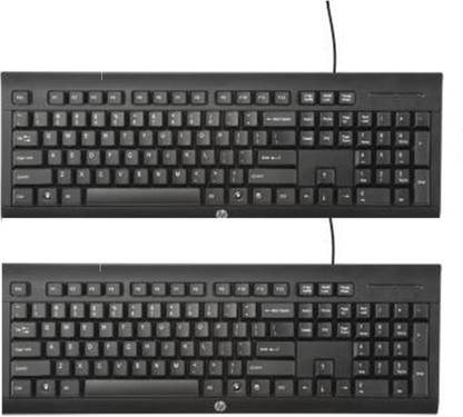 Nettech Solutions KB-1156 Windows Black Keyboard ( Black Silver ) Pack of 2 Internal Standard Laptop Keyboard