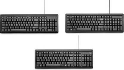 Nettech Solutions 100 Wired USB Keyboard ( Pack Of 3 ) Internal Standard Laptop Keyboard