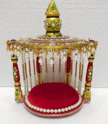 PAPU G LUXURY SINGHASAN FOR THAKUR JI /LADDU GOPAL JI (SIZE 0 TO 4 NO.) Jhula