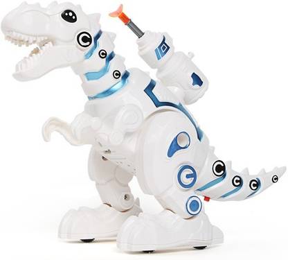 IndusBay Kids Electronic tyrannosaurus Rex Dinosaur Robot Toy, Mechanical Walking T-Rex Dinosaur Robot Toy with Flashing Lights Sounds