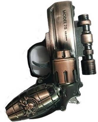 7Rocks Bomb With Gun Shaped Cigarette lighter with Laser Light Bomb With Gun Shaped Cigarette lighter With Laser Light Pocket Lighter
