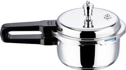 VINOD Platinum Triply Stainless Steel Outer Lid Pressure Cooker 3 L Outer Lid Induction Bottom Pressure Cooker