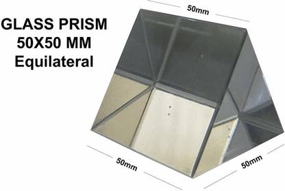 pullox Glass Prism DIY Prism for Student Size 50x 50x 50x Science Experiments Physics Teaching Light Spectrum Best for Student Solid Prism