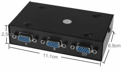ATEKT Ports 2 Switch to Connect Two CPU to One Display PACK OF 1 Media Streaming Device