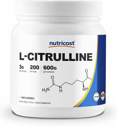 Nutricost Pure L-Citrulline (Base) Powder (600 Grams)