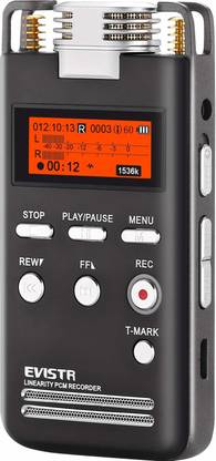 EVISTR L53 Portable Digital Voice Recorder 1536K High Quality PCM Recording Device with Voice Activated and Noise Reduction Function 8 GB Voice Recorder