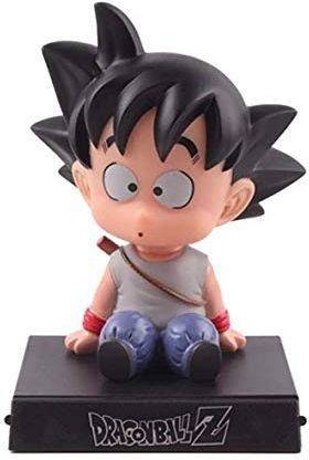 Eatech Anime Dragon Ball Z Goku Cartoon Character Action Figure Toy for Car Decoration Shaking His Head Doll Mobile Phone Bracket (12 cm, Multi)