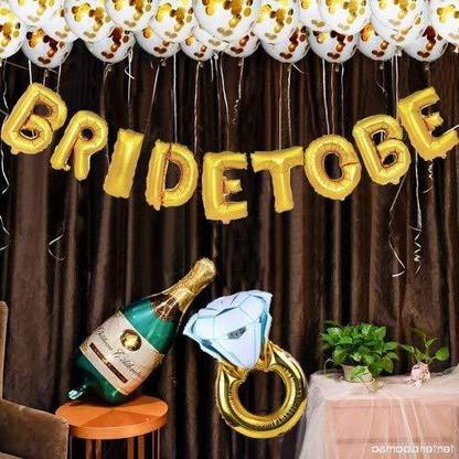 R G ACCESSORIES Solid Bride To Be Party Decoration Foil Balloon Balloon