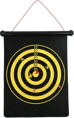 QUIT-X ® Magnetic Roll-up Dart Board and Bullseye Game with Darts 50.8 cm Dart Board