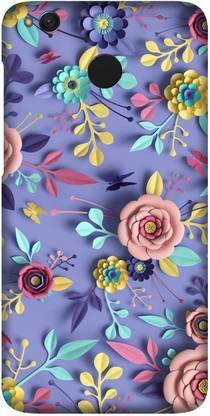 HOMYA Back Cover for Xiaomi Redmi 4 - 3D Floral Print Mobile Case Cover