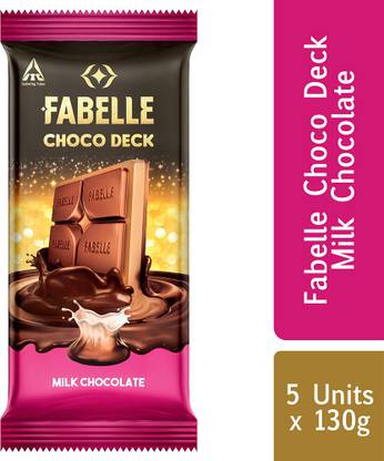 Fabelle Choco Deck Milk Chocolate (130 g X 5) Bars