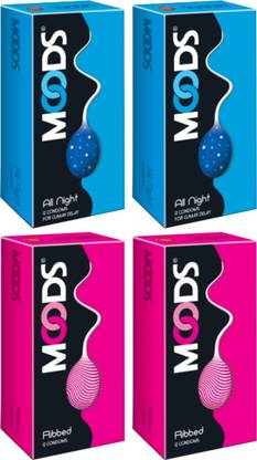 MOODS CONDOMS ALL NIGHT AND RIBBED Condom