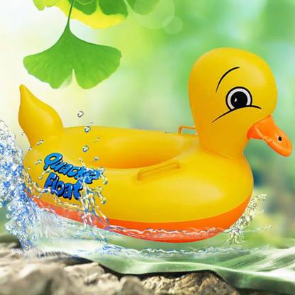 Crizer Pool Float Rubber Duck for Kids, Baby Floats with Floating Raft, Baby Shower Bath Seat Tub, Durable Summer Pool Toy, Bath Toy