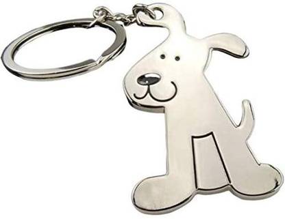 Blue Aura Cute Dog Metal Keyring Key Chain