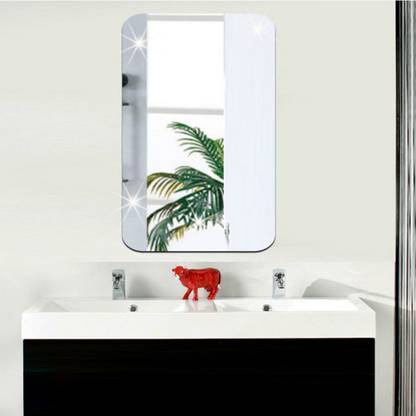 Fashionwu Removable Mirror Wall Sticker Self Adhesive Decorative Mirror