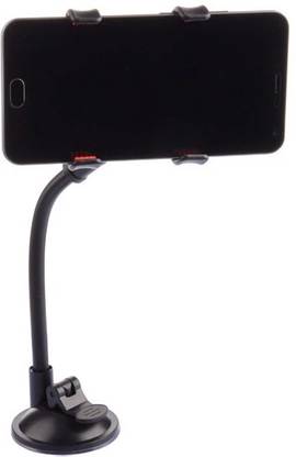 LIFEMUSIC New Mobile Holder 360 Rotation Soft Tube Long Arm Car Windshield Dashboard Mount Mobile Phone Holder, Easy to Install One-Touch Mounting System Locks Releases or Rotates the Device with Just One Hand Operation, Long Arm Design up to 10 inches and solid grip, Just One Hand Operation, Long Arm Design, Holder grip Compatible with All Android and IOS Smartphones Mobile Holder
