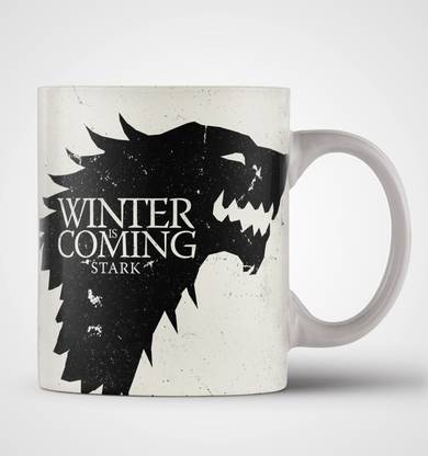 ZELOT SHOPPE Game Of Thrones house stark sigil logo Ceramic Coffee Mug