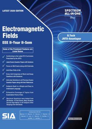 Electromagnetic Fields, B.Tech II-Year II-Sem (EEE) R15, JNTU-ANANTAPUR, Latest 2020 Edition