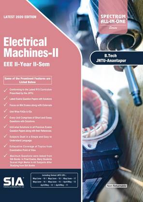 Electrical Machines-II, B.Tech II-Year II-Sem (EEE) R15, JNTU-ANANTAPUR, Latest 2020 Edition