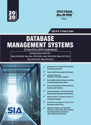 Database Management Systems, B.Tech II-Year II-Sem (CSE & IT) R18 (JNTU-HYDERABAD) Latest 2020 Edition