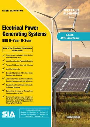 Electrical Power Generating Systems, B.Tech II-Year II-Sem (EEE) R15, JNTU-ANANTAPUR, Latest 2020 Edition