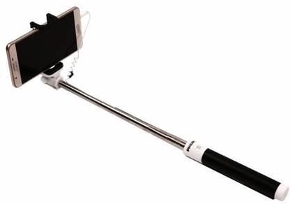 PHILIPS DLK36IINB Extendable Aux Wired Selfie Stick Monopod for iPhone & Android Cable Selfie Stick