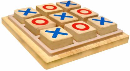 JBK Tic Tac Toe Toy Game Zero and Cross Game (Wooden Tic Tac Toe)