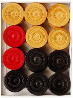 Kmc kidoz Carrom Coin Set -Carrom coins with Carrom Board Board Game Carrom Pawns