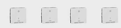 Legrand 572049 2-way double pole switch with indicator & water heater reading 20 AX - 230 V for Home,Kitchen & Office (White,Pack of 4) 20 A Two Way Electrical Switch