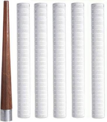 Kiraro Set of 5Cricket Bat Handle Grip with 1Cricket Bat Handle Gripper Cone Chevron