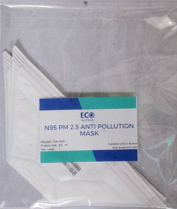 Eco Aurous N95 PM 2.5 ANTI POLLUTION MASK (PACK OF 2) Surgical Mask