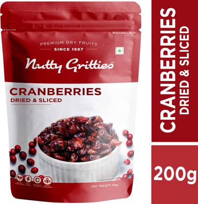 Nutty Gritties U.S. Cranberries - Pack of 2(200 GMS each) Cranberries