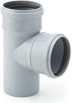 PRINCE SWR Plain Single Tee Connector - Pipe Fiting, Size : 75mm 3-Way Tee Pipe Joint