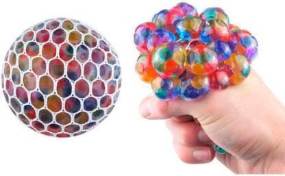 Shivsoft Squeezing Soft Rubber Grape Ball, Slime Stress Ball, Anti Stress Toys - 6.19 cm (Multicolor) Multicolor Putty Toy