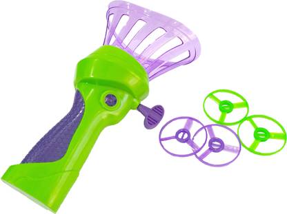 CrazyBuy Flying Saucer Outdoor Game for Kids with 1 Launcher & 3 Discs