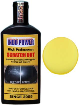 INDOPOWER TOP777-SCRATCH OUT ( High Performance) 100ml.+ One Foam Applicator Pad. Car Washing Liquid