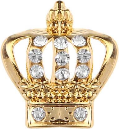 Tripin GOLDEN CLASSIC CROWN DESIGN LAPEL PIN BROOCH WITH WHITE DIAMOND CRYSTAL FOR MEN WOMEN TSCPGOLD1608 Brooch