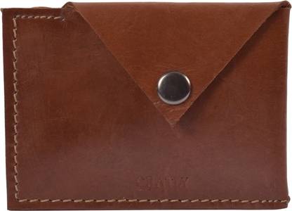 Cratly Pure Leather Multi Card holder size : 3x3 ( LXB) Inch, COLOR, BROWN 6 Card Holder