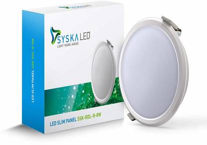 Syska RDL 8 Watt Square LED Slim Downlight (Cool Day Light) Ceiling Light Ceiling Lamp