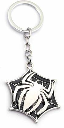 Deethyas Fashion Marvel Avengers Spider Man Logo Spinning 360D Rotating Metal Key Chain